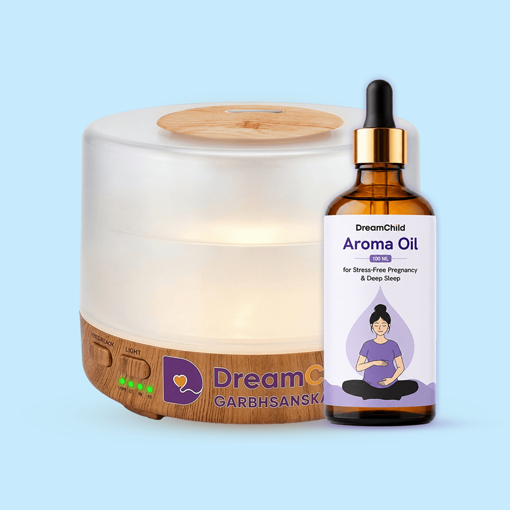 Aroma Oil for Stress-Free Pregnancy & Deep Sleep with Diffuser