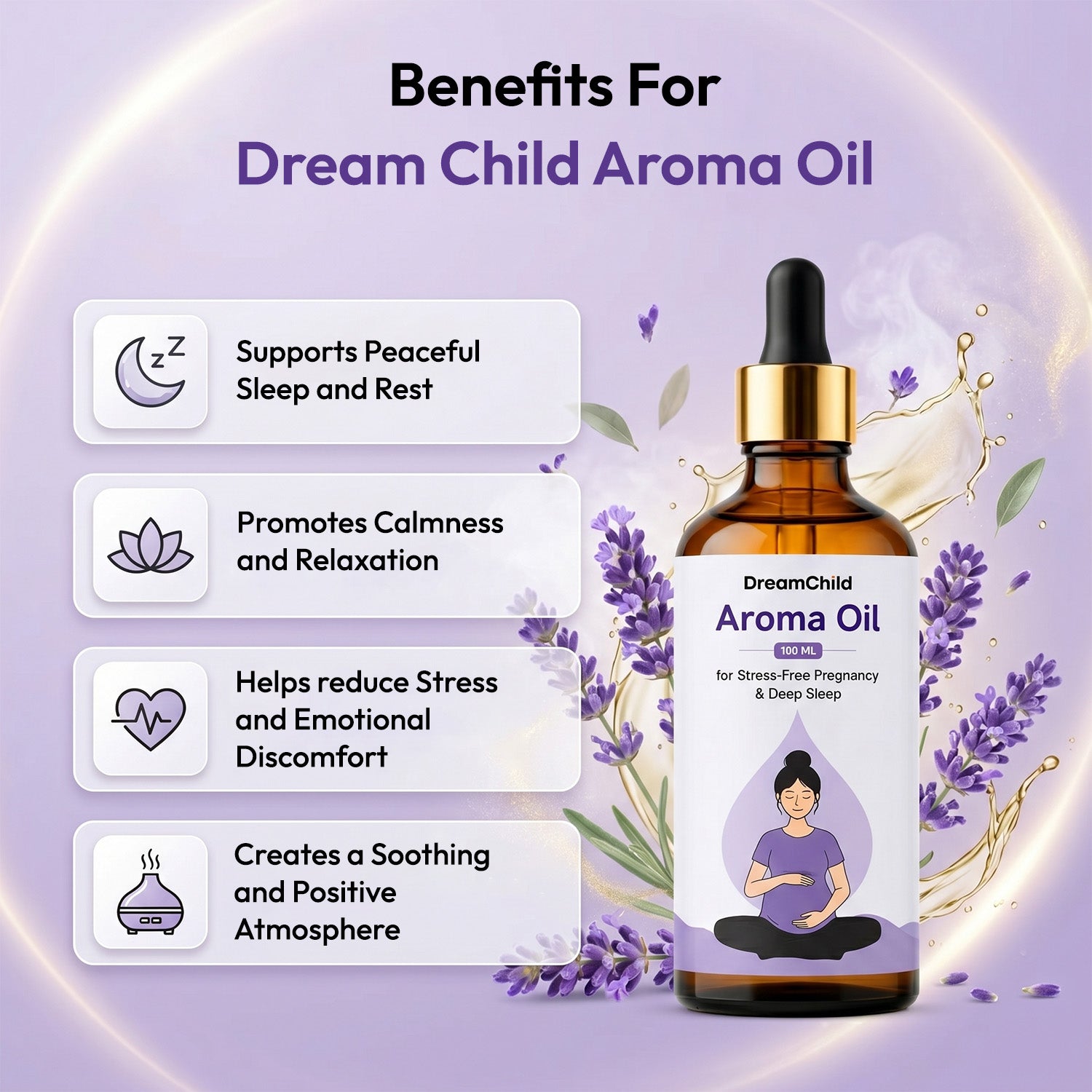 Aroma Oil for Stress-Free Pregnancy & Deep Sleep