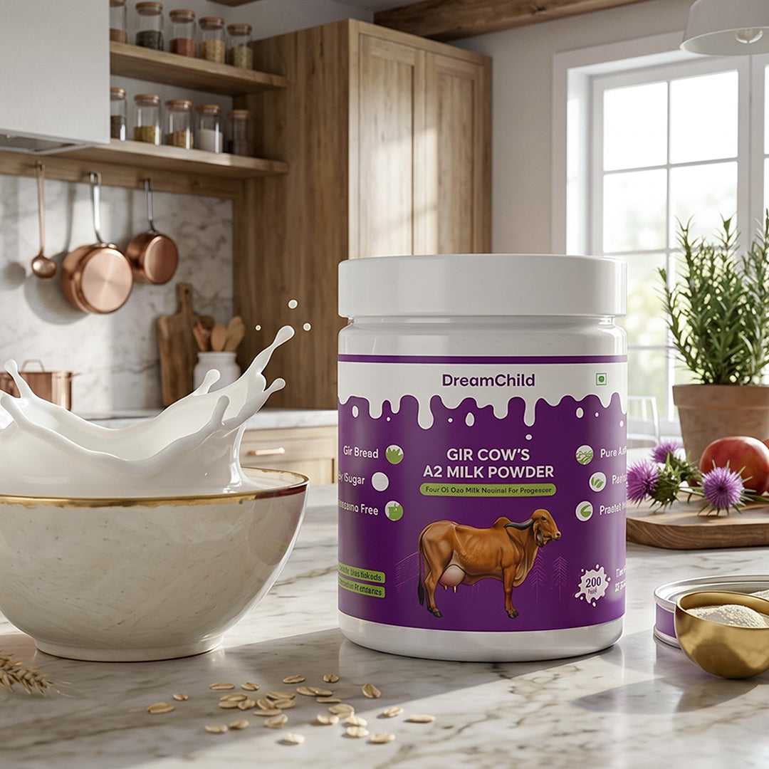 Gir Cow's A2 Milk Powder for Child's Weight Gain & IQ Enhancement, 200g
