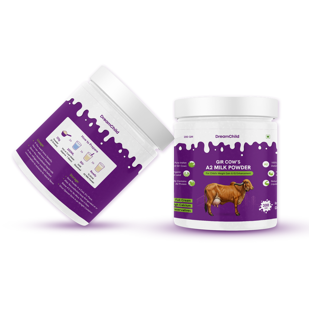 Gir Cow's A2 Milk Powder for Child's Weight Gain & IQ Enhancement, 200g