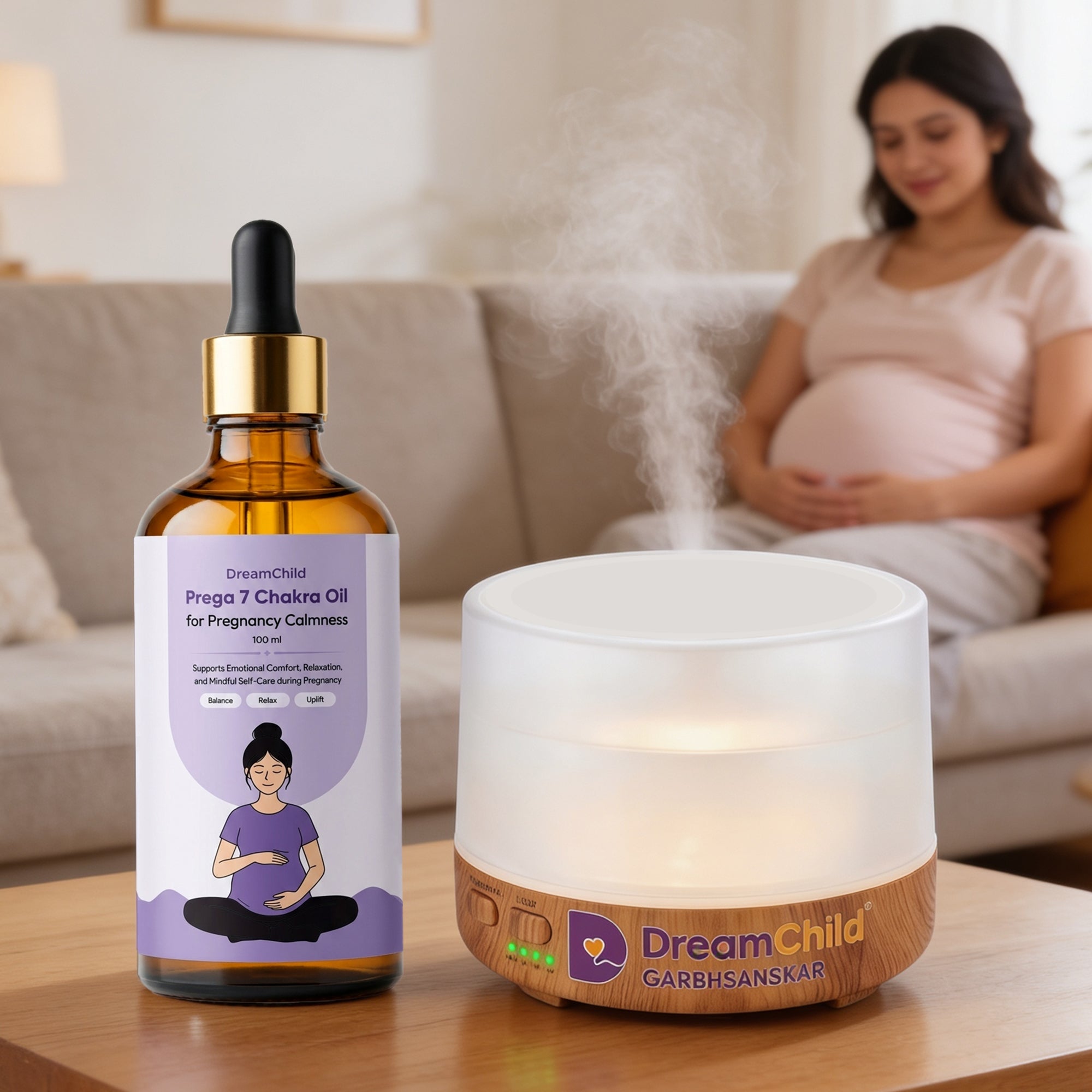 Aroma Oil for Stress-Free Pregnancy & Deep Sleep with Diffuser
