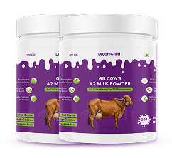 Gir Cow's A2 Milk Powder for Child's Weight Gain & IQ Enhancement, 200g
